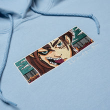Load image into Gallery viewer, Eren Yeager Attack on Titan Embroidered Hoodie