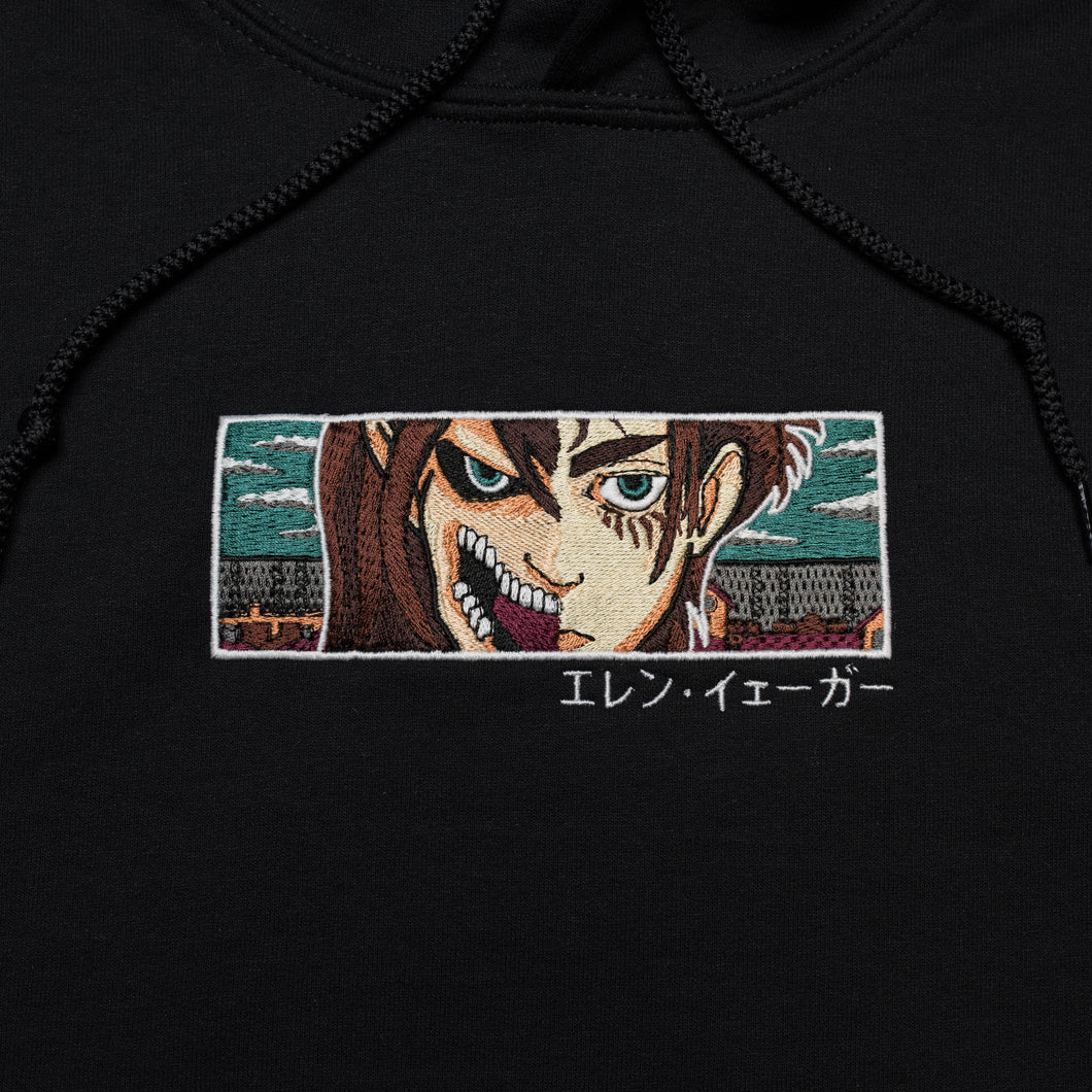 Eren Yeager Attack on Titan Embroidered Hoodie